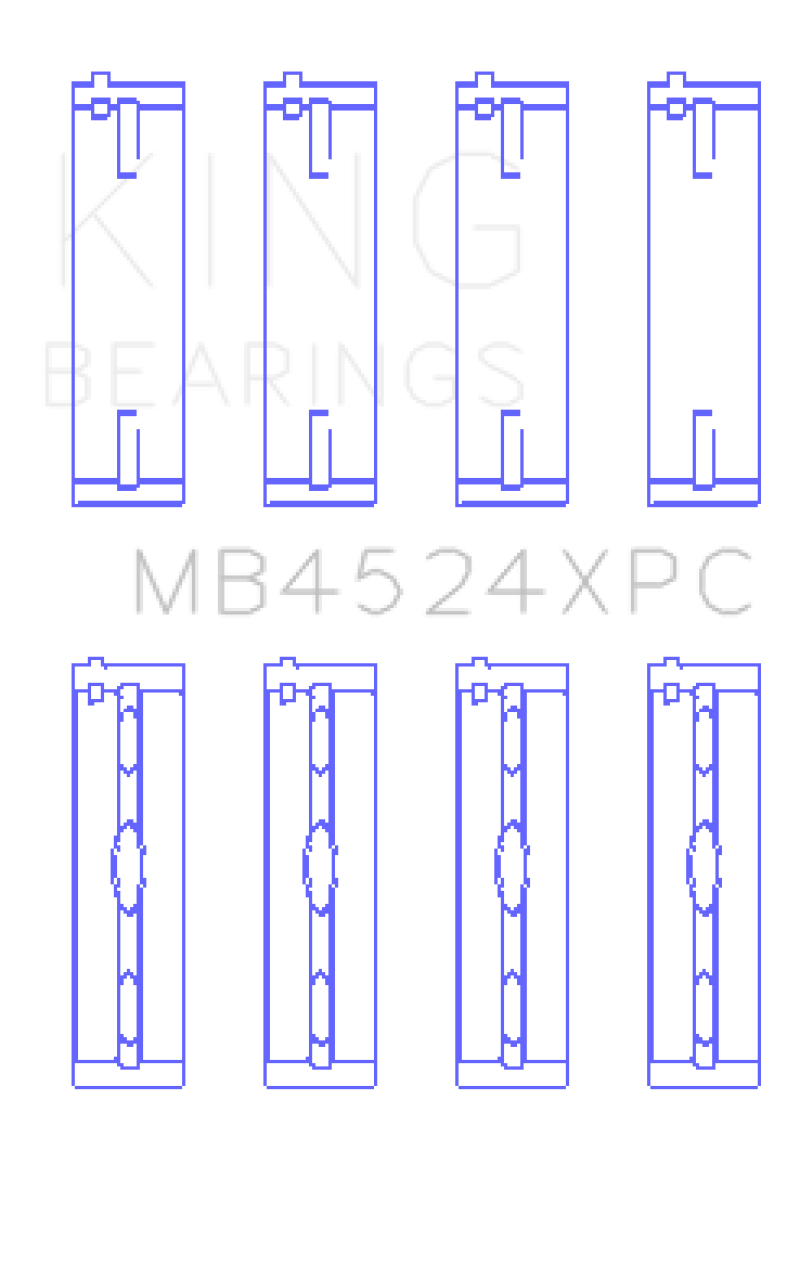 King Nissan VR38DETT (Size .026) pMaxKote Performance Main Bearing Set-thumbmail-1