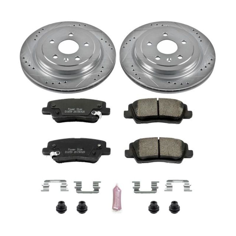 Power Stop 14-18 Cadillac CTS Rear Z23 Evolution Sport Brake Kit-thumbmail-1