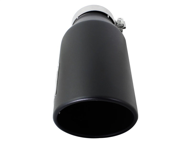 aFe Power MACH Force-Xp 4in In x 6in Out x 15in L Driver Side Clamp-On 4in 409 SS Exhaust Tip-Black-thumbmail-2