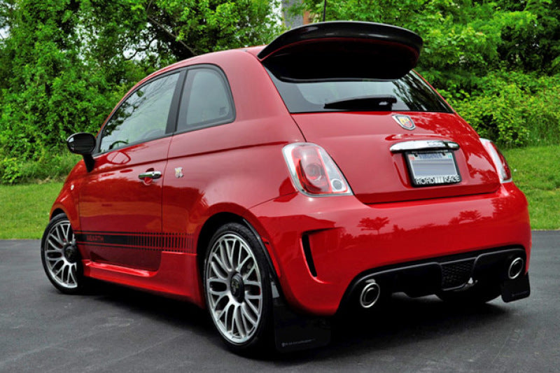 Rally Armor 2012-18 Fiat 500 (Pop/Sport/Lounge/Abarth) Red Mud Flap w/ White Logo-thumbmail-3