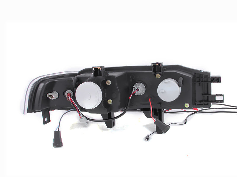 ANZO 1990-1993 Honda Accord Projector Headlights w/ Halo Black 1pc-thumbmail-3