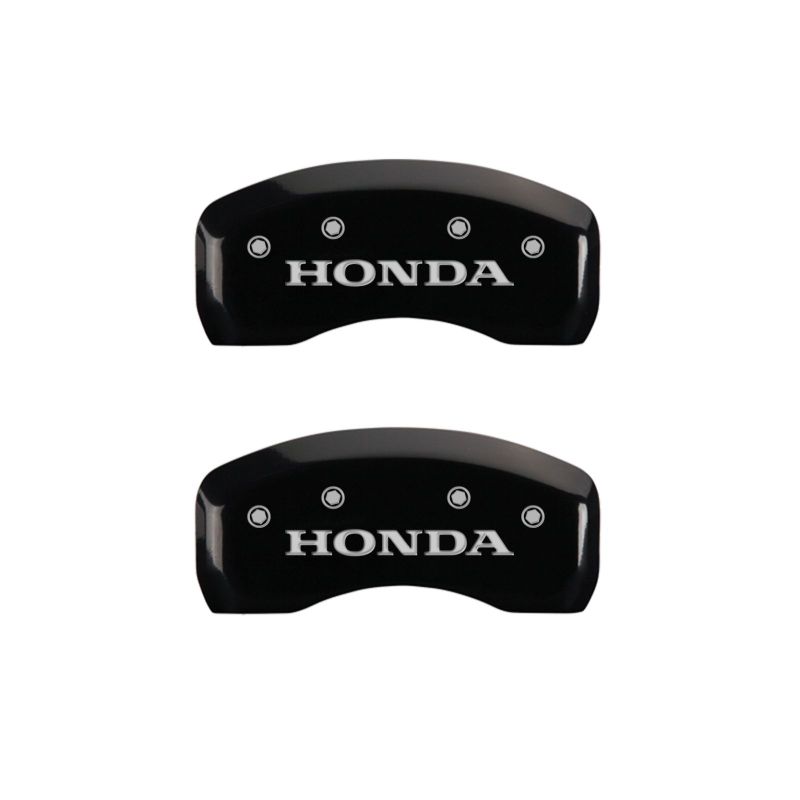 MGP 4 Caliper Covers Engraved Front & Rear Honda Black finish silver ch-thumbmail-4