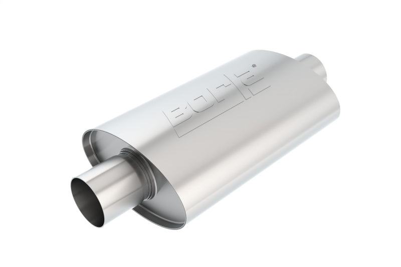 Borla XR-1 Racing Sportsman 2 1/2 inch Outlet / 2 1/2 inch Inlet 12in Case Oval Muffler-thumbmail-1