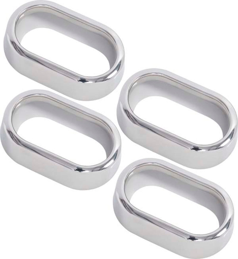 Kentrol 07-10 Jeep Wrangler JK Interior Door H/le Bezels 4 Pieces - Polished Silver-thumbmail-1