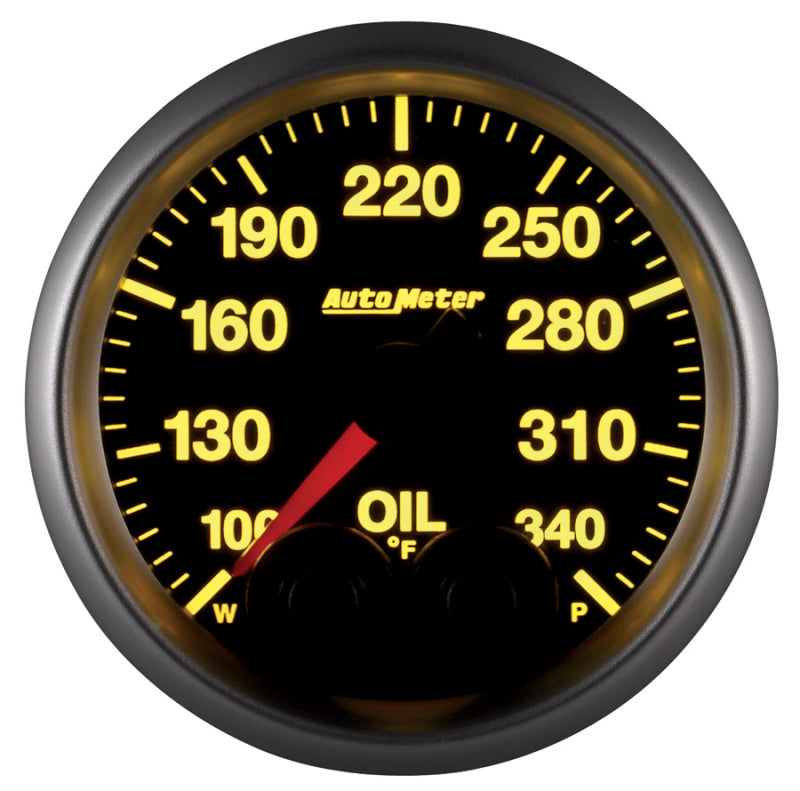 Autometer Elite 52mm 100-340 Deg F Oil Temp Peak & Warn w/ Electronic Control Gauge-thumbmail-2