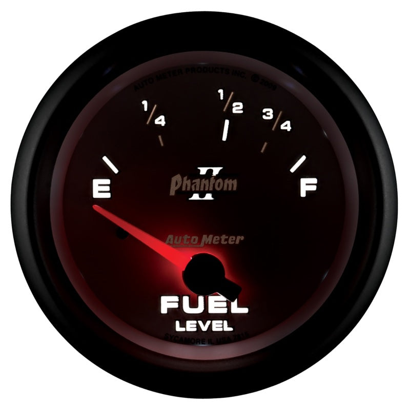 Autometer Phantom II 2-5/8in / 73 Ohms Empty - 10 Ohms Full Electrical Fuel Level Gauge-thumbmail-2