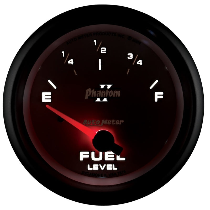 AutoMeter Gauge Fuel Level 2-5/8in. 240 Ohm(e) to 33 Ohm(f) Elec Phantom II-thumbmail-2