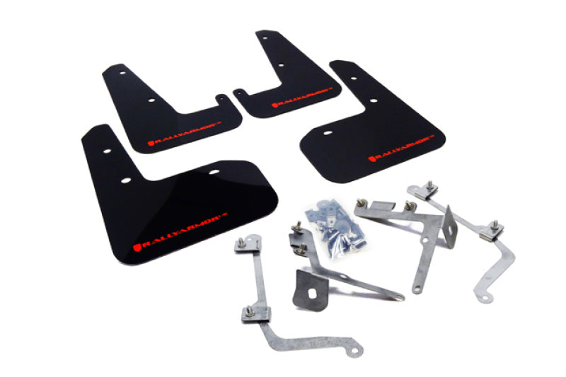 Rally Armor 11-14 Subaru WRX/STI (Sedan Only) Black UR Mud Flap w/ Red Logo-thumbmail-1