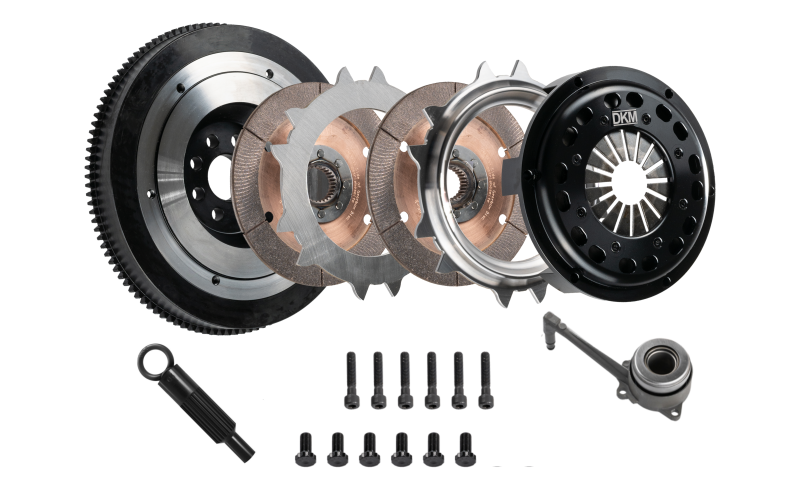 DKM Clutch VW Beetle/Golf/Jetta/Passat 2.0L TDI Twin Disc MR Clutch w/Flywheel (650 ft/lbs Torque)-thumbmail-1