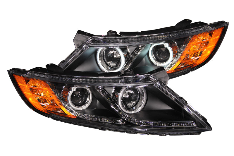 ANZO 2011-2013 Kia Optima Projector Headlights w/ Halo Black (CCFL)-thumbmail-6
