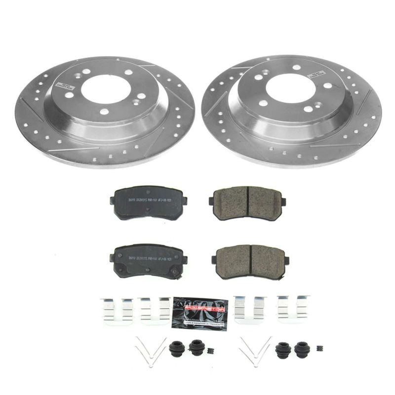 Power Stop 18-19 Hyundai Kona Rear Z23 Evolution Sport Brake Kit-thumbmail-1