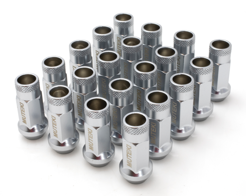 Wheel Mate 12x1.25 48mm Muteki SR48 Satin Silver Open End Lug Nuts-thumbmail-1