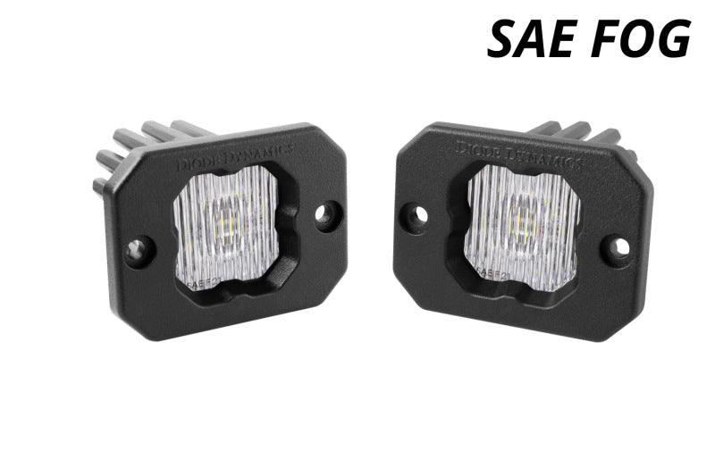 Diode Dynamics Stage Series C1 LED Pod - White SAE Fog Flush ABL (Pair)-thumbmail-2