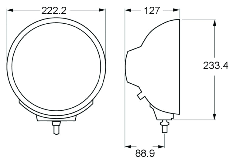 Hella Rallye 4000 series BlackEuro Beam 12V Halogen Lamp with Position Lamp-thumbmail-3