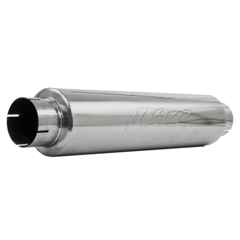 MBRP Universal Quiet Tone Muffler 4in Inlet/Outlet 24in Body 6in Dia 30in Overall T304-thumbmail-2