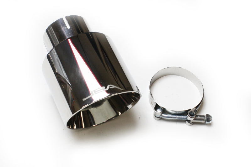 JBA 2.5in x 4in x 5-3/4in Double Wall Polished Chrome Tip - Clamp On-thumbmail-2