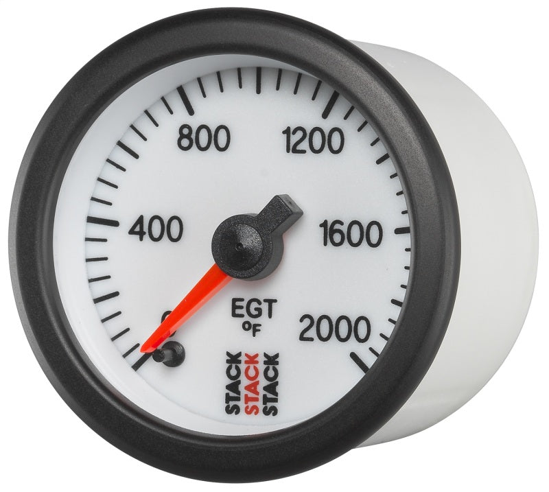 Autometer Stack 52mm 0-2000 Deg F Pro Stepper Motor Exhaust Gas Temp Gauge - White-thumbmail-2