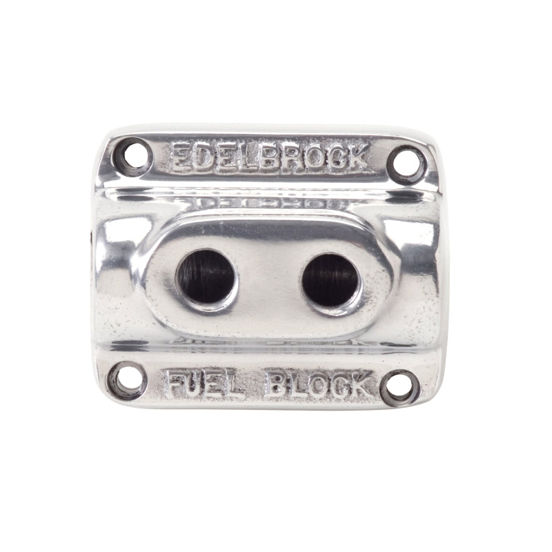 Edelbrock Polished Fuel Block Dual Carb-thumbmail-2