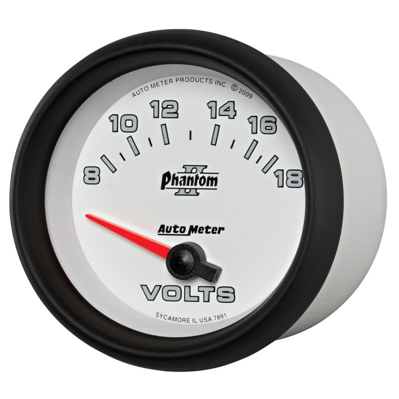 Autometer Phantom II 2-5/8in 18V Electric Voltmeter Gauge-thumbmail-2