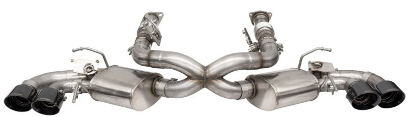Corsa 2020 Corvette C8 3in Valved Cat-Back 4.5in Blk Quad Tips - Fits Factory Perf Exhaust w/ AFM-thumbmail-3