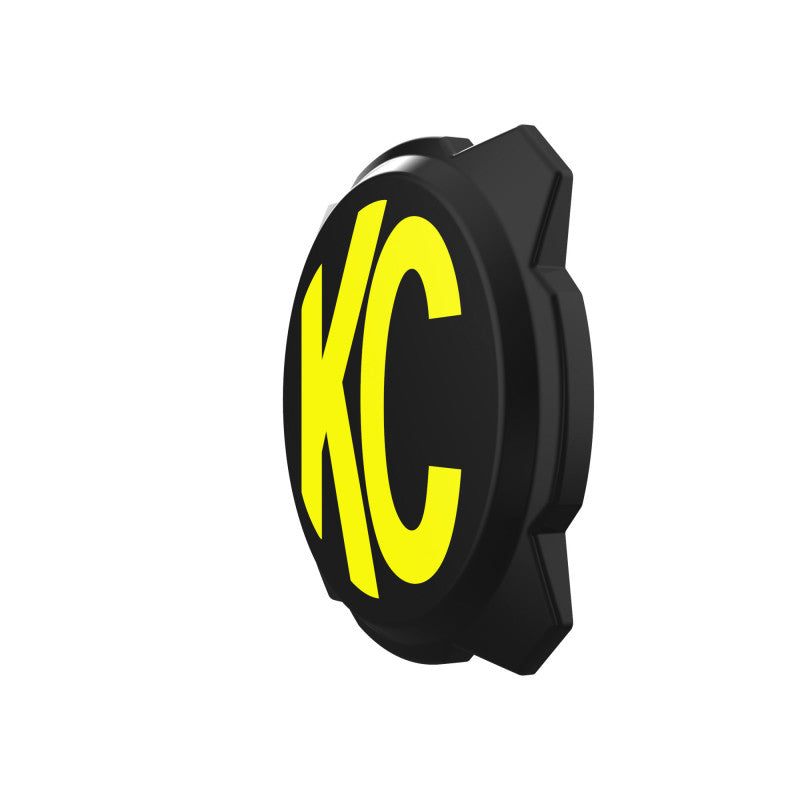 KC HiLiTES 6in. Hard Cover for Gravity Pro6 LED Lights (Single) - Black w/Yellow KC Logo-thumbmail-3