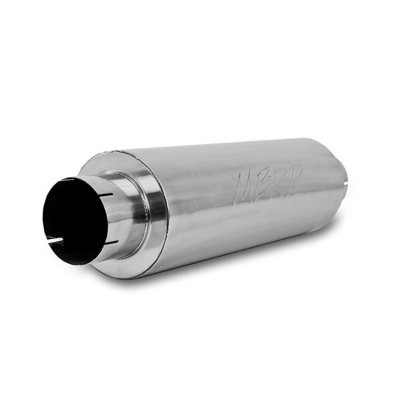 MBRP Universal Quiet Tone Muffler 5in Inlet /Outlet 8in Dia Body 31in Overall-thumbmail-1