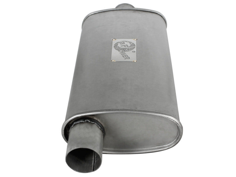 aFe Scorpion Replacement Alum Steel Muffler Double Layer 2-1/2in In/Out Center/Offset 18inL x9inW-thumbmail-2