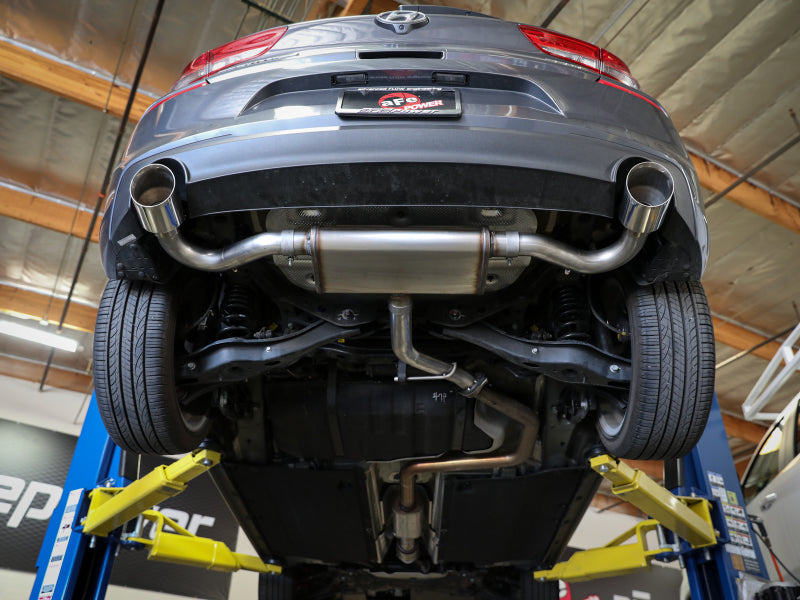 aFe Takeda Series 2.5in 409 SS Axle-Back Exhaust System Polished 18-20 Hyundai Elantra GT L4-1.6L(t)-thumbmail-2