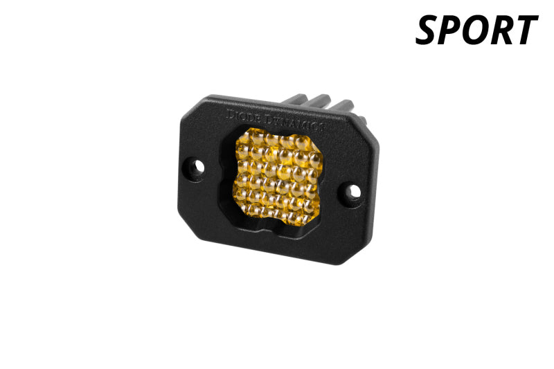 Diode Dynamics Stage Series C1 LED Pod Sport - Yellow Flood Flush ABL Each-thumbmail-4