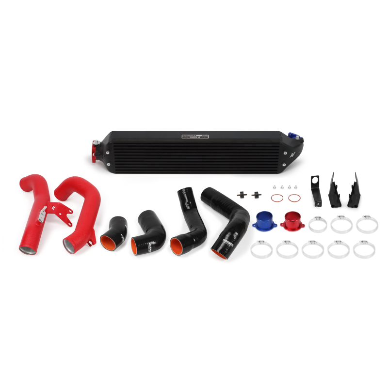 Mishimoto 2016+ Honda Civic 1.5T / 2017+ Honda Civic Si Black Intercooler Kit w/Red Pipes-thumbmail-1