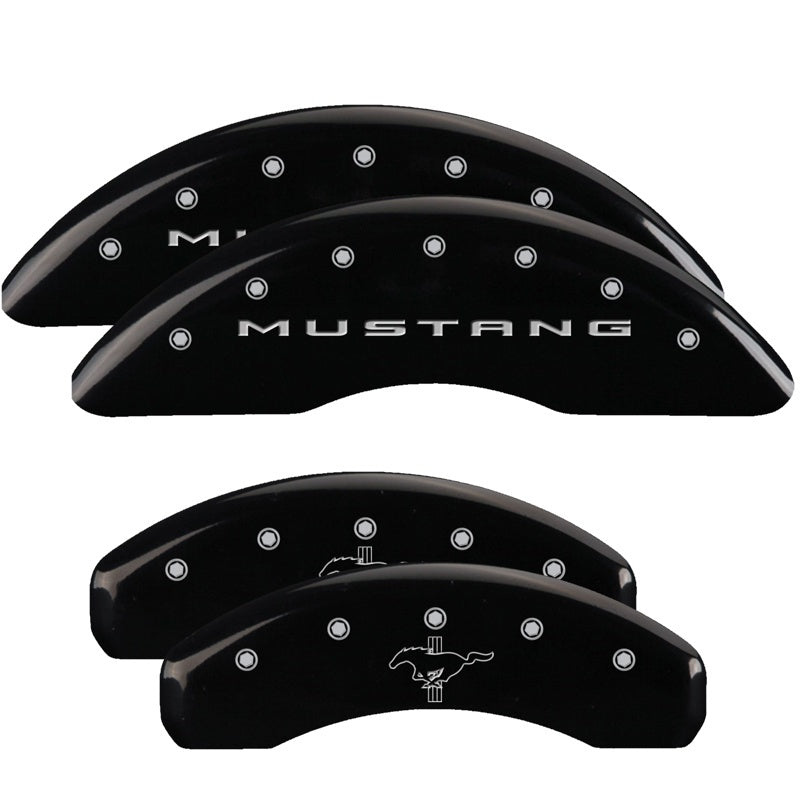 MGP 4 Caliper Covers Engraved Front 2015/Mustang Engraved Rear 2015/Bar & Pony Black fnsh silver ch-thumbmail-2