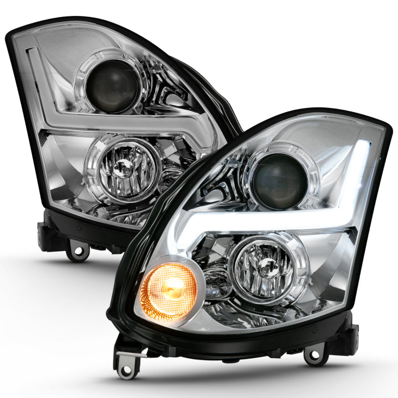 ANZO 2003-2007 Infiniti G35 Projector Headlight Plank Style Black (HID Compatible, No HID Kit )-thumbmail-4