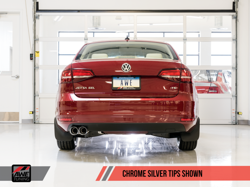 AWE Tuning Mk6 GLI 2.0T - Mk6 Jetta 1.8T Track Edition Exhaust - Polished Silver Tips-thumbmail-7