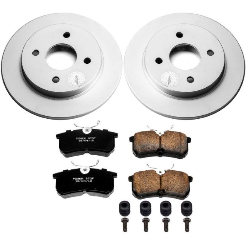 Power Stop 14-19 Ford Fiesta Rear Z17 Evolution Geomet Coated Brake Kit-thumbmail-1