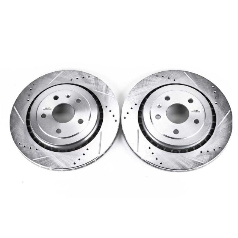 Power Stop 16-18 Cadillac ATS Rear Evolution Drilled & Slotted Rotors - Pair-thumbmail-1