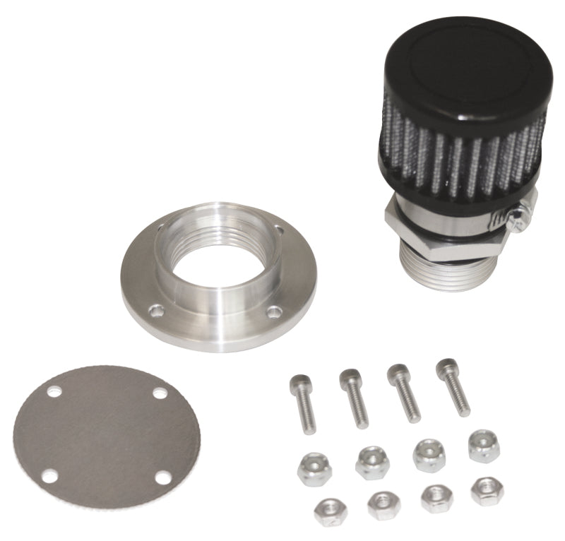 Moroso Non-Weld Valve Cover Breather Kit - Black Finish-thumbmail-1