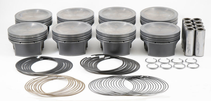 Mahle MS Piston Set Ford 285ci 3.581in Bore 3.543stk 5.933in Rod .866 Pin -16cc 9.5 CR Set of 8-thumbmail-1