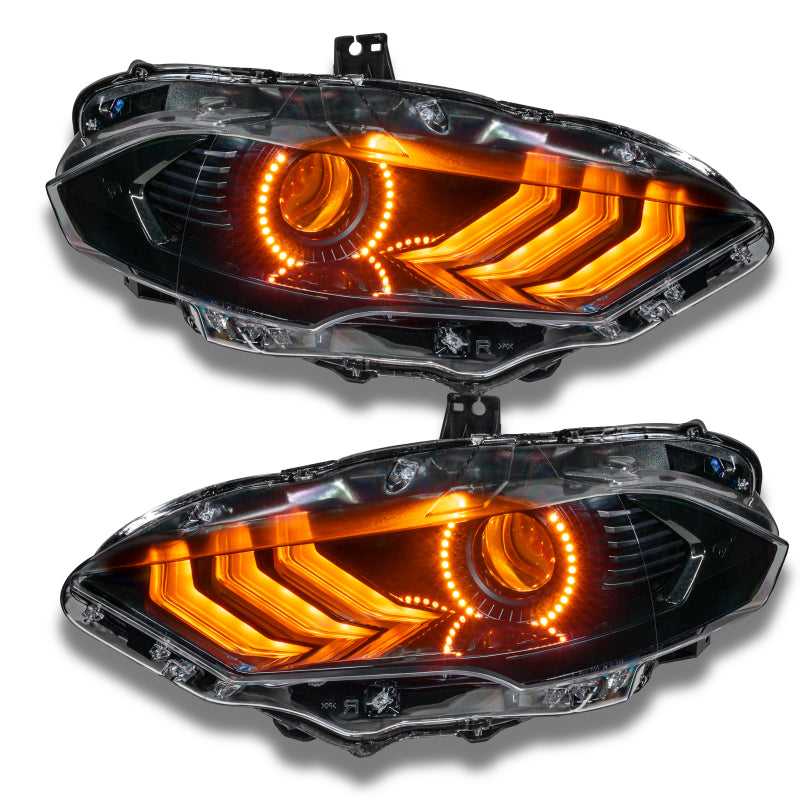 Oracle 18-21 Ford Mustang Dynamic DRL Upgrade w/ Halo Kit & Sequential Turn Signal - ColorSHIFT-thumbmail-7