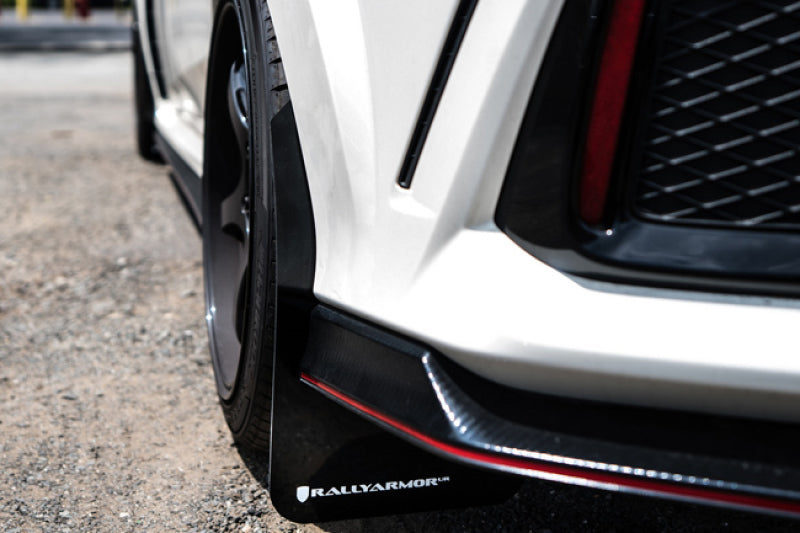 Rally Armor 17-21 Honda Civic Type R Red UR Mud Flap w/ Black Logo-thumbmail-3