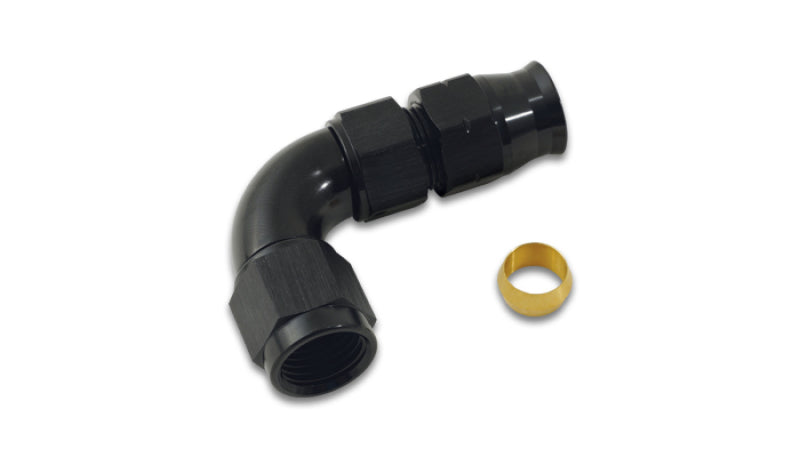 Vibrant 90 Deg 5/16in Tube to Female -6AN Adapter (w/ Olive Inserts)-thumbmail-1