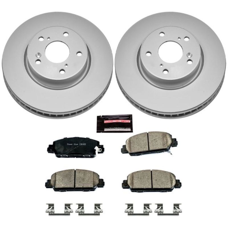 Power Stop 13-19 Honda Accord Front Z17 Evolution Geomet Coated Brake Kit-thumbmail-1
