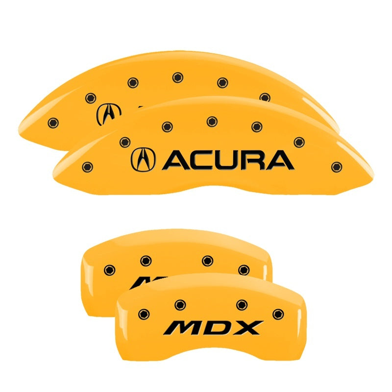 MGP 4 Caliper Covers Engraved Front & Rear Vtech Yellow Finish Black Char 2004 Acura RSX-thumbmail-2