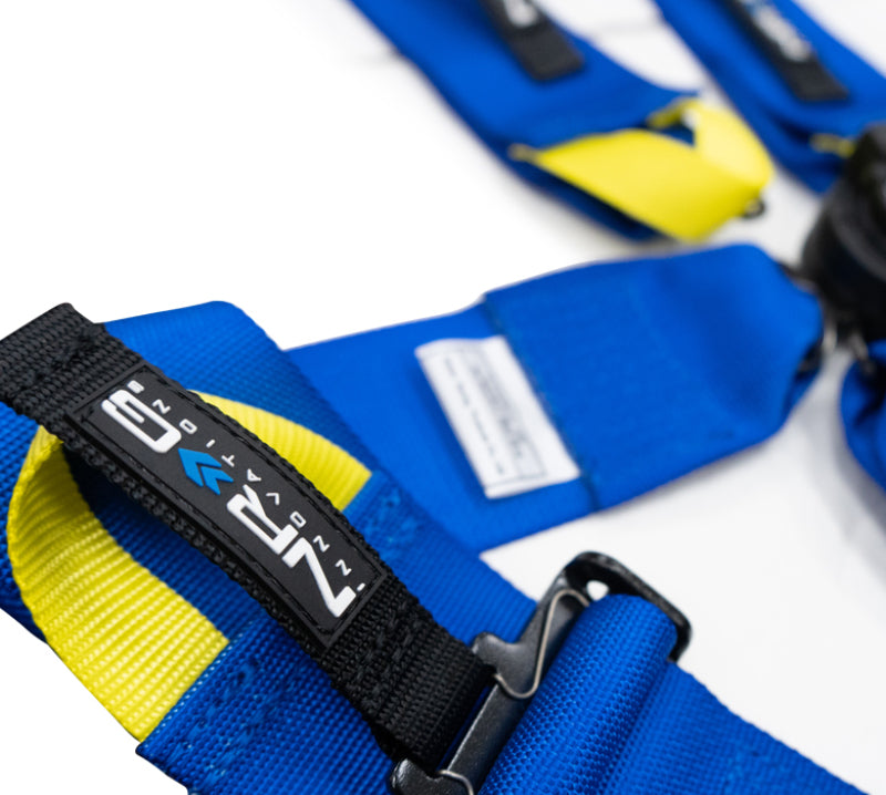 NRG FIA 6pt 2in. Shoulder Belt for HANS Device/ Rotary Cam Lock Buckle/ 3in. Waist Belt - Blue-thumbmail-2