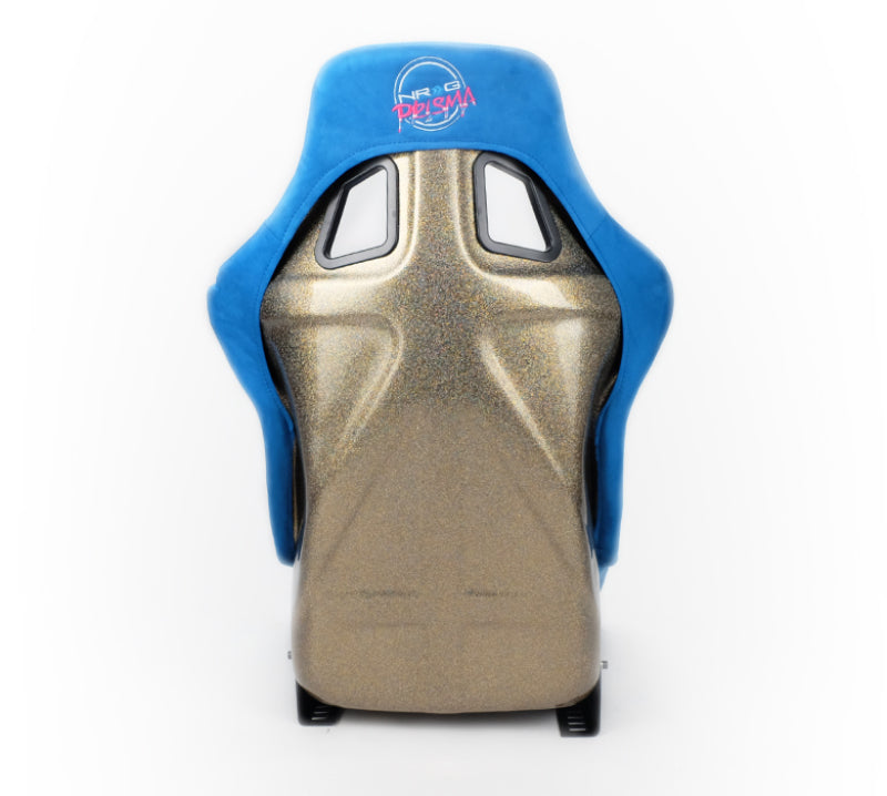 NRG FRP Bucket Seat ULTRA Edition - Large (Blue Alcantara/Gold Glitter Back)-thumbmail-2