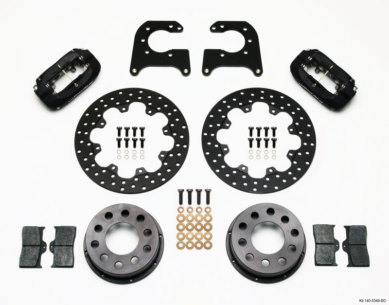 Wilwood Forged Dynalite Rear Drag Kit Drilled Rotor 58-64 Olds/Pont .690in Studs-thumbmail-1