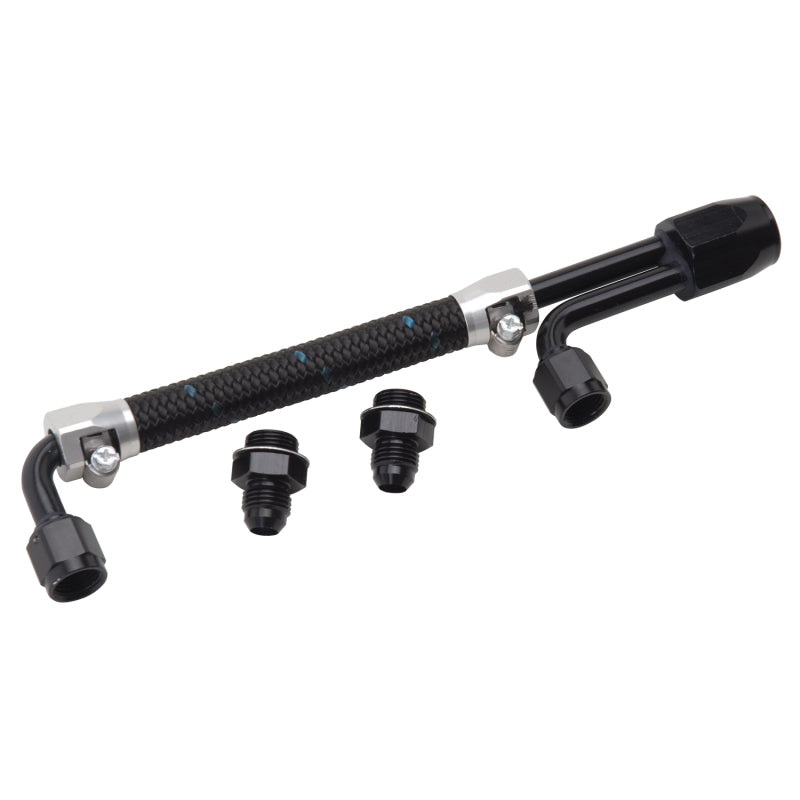 Edelbrock Dual Quad Fuel Line Kit In Clr/Blk Finish-thumbmail-1
