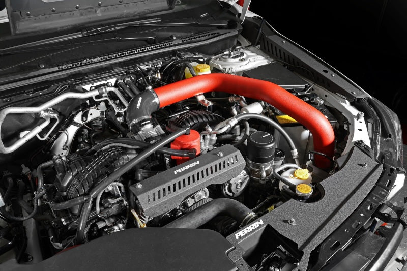 Perrin 22-23 Subaru WRX Front Mount Intercooler Kit (Red Tubes & Black Core)-thumbmail-11