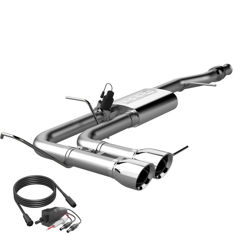 QTP 14-18 Chevy Silverado 1500 4.8L/5.3L EC/CC SB 304SS Screamer Cat-Back Side Exit w/4.5in Tips-thumbmail-2