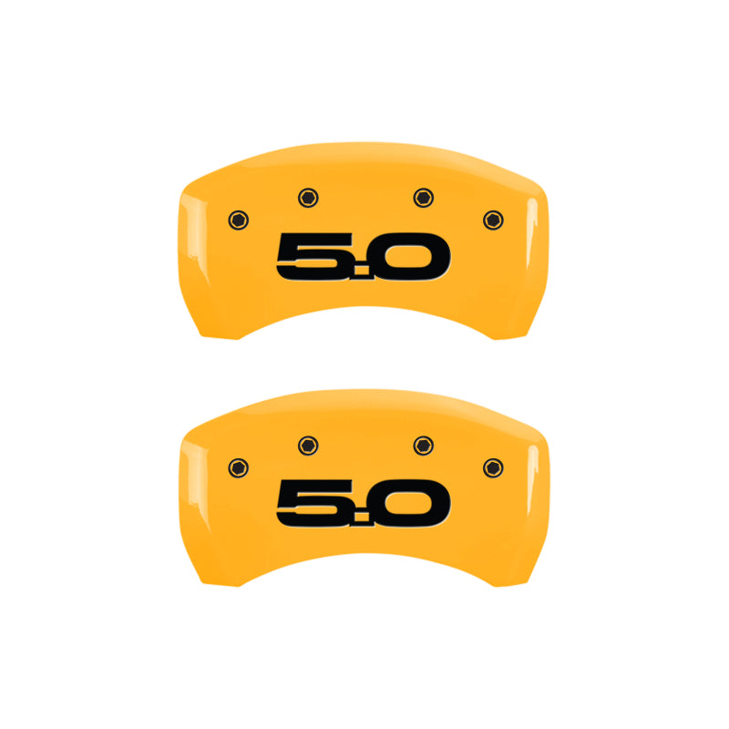MGP 4 Caliper Covers Engraved Front 2015/Mustang Engraved Rear 2015/50 Yellow finish black ch-thumbmail-4