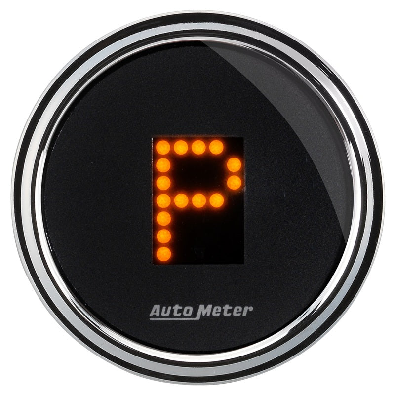 Autometer Designer 2-1/16in Chrome Domed Lens Black Dial PRNDL Gauge-thumbmail-2